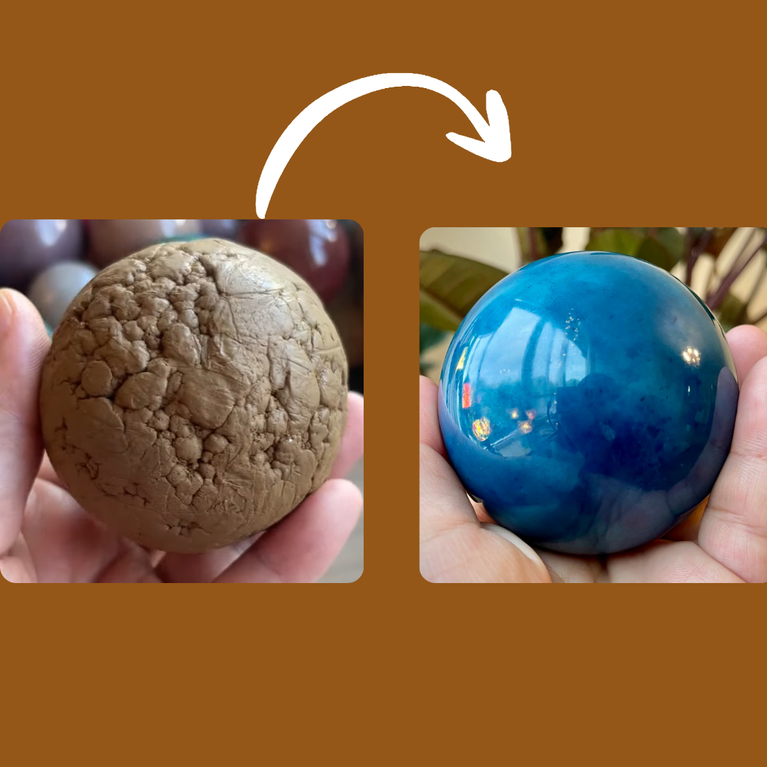 Dorodango Noriko Kit | Make 2 Dorodango | Complete Polishing Set